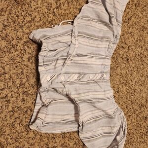 Say What? Blue and White Striped Top